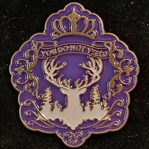 Throne of Glass Stag & Crown Enamel Pin